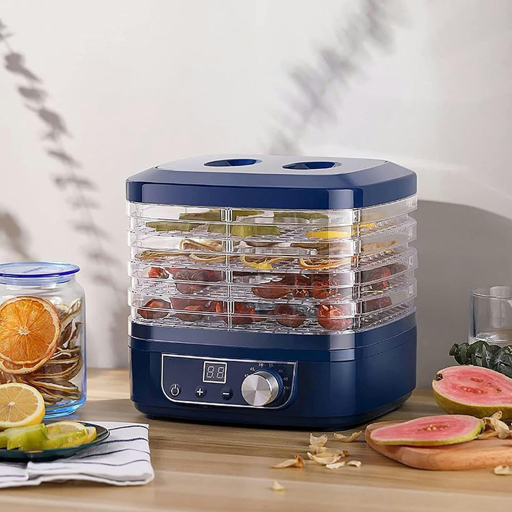 Disidratatore Disidratatore Mac di Frutta E Cibo con 5 Grandi Vassoi per Frutta Secca, Verdure, Carne, Cecina E Animali Domestici per Animali Domestici