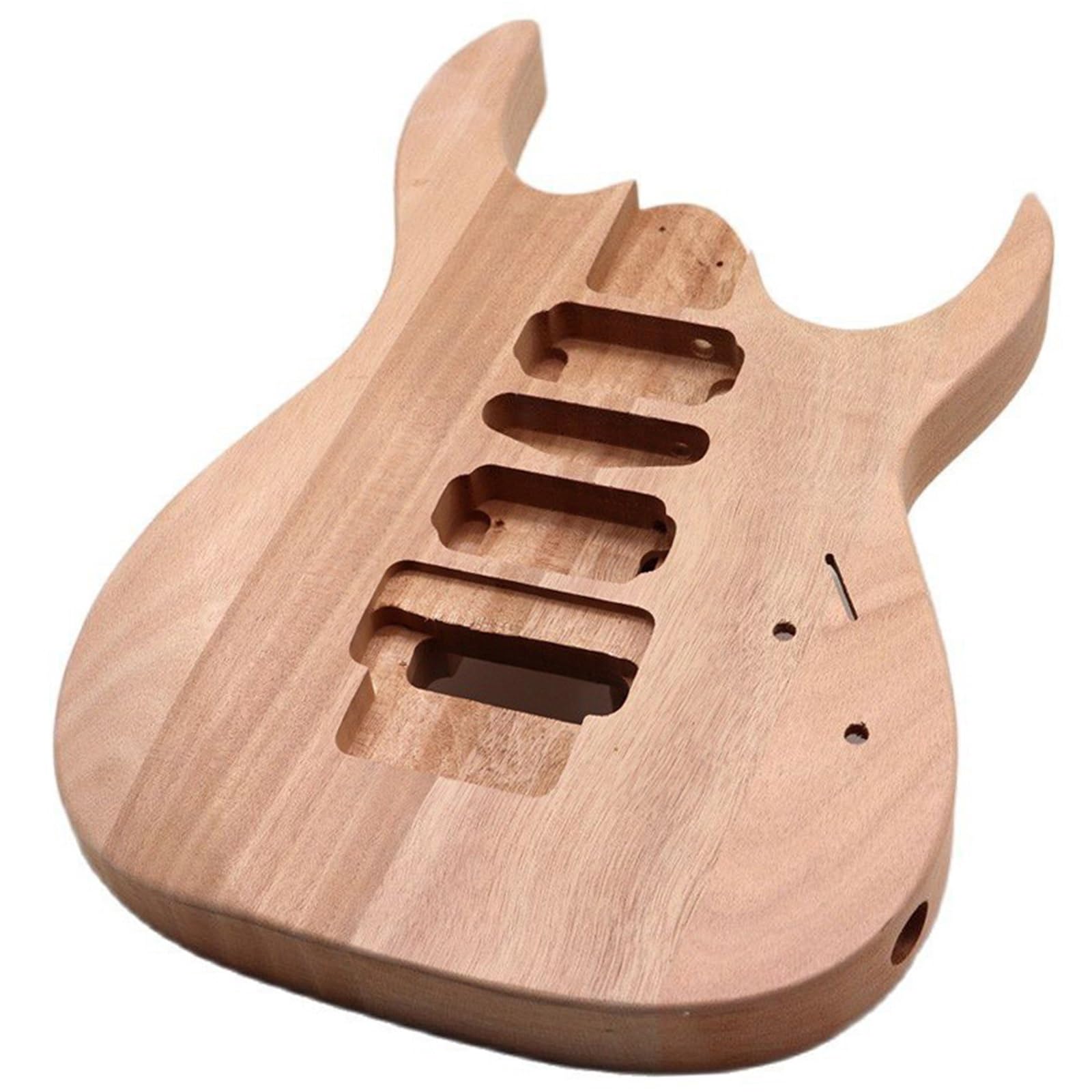 Unfinished Guitar Body Double Shake Okoume Matte Wood Color Electric Guitar Body Assembly Modification DIY