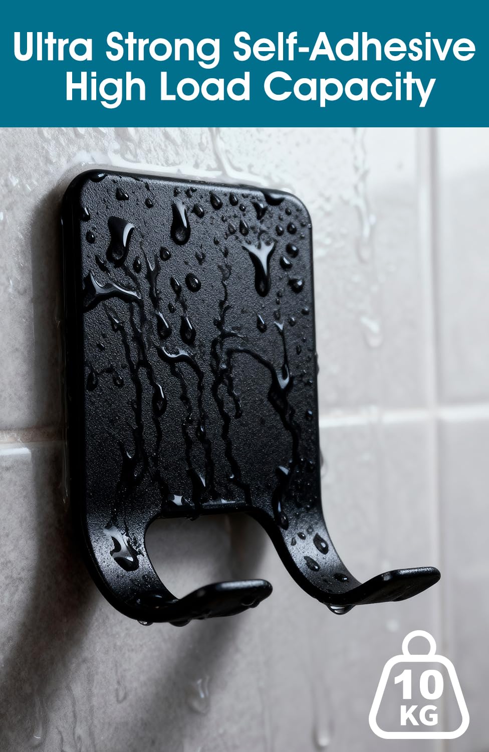 3 Crochets Autocollants Pour Douche - Porte Rasoir Et Serviette Sans Perçage - Acier Inoxydable Argent