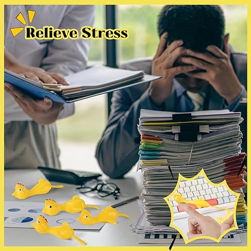 Miniatura 4 de Jenaai 500 piezas de pollo volador tirachinas de goma de pollo a granel para el día de Pascua, amarillo elástico para disparar, juguetes de