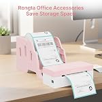 Rongta 4x6 Imprimante d'étiquettes thermiques Bluetooth, Imprimantes d'étiquetage sans fil pour l'expédition iPhone Android iPad macOS Fenêtres, Rose