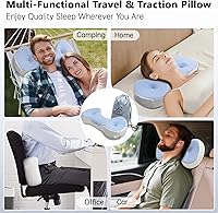 Vista 7 de Almohada Cervical para el Cuello, Di Adiós al Dolor de Cuello, Almohada de Soporte de Cuello para Viajar para Dormir de Lado, Almohada de Espuma