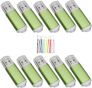 10 unidades flash USB 2.0 de 256 MB, unidades flash USB, 10 unidades USB de 256 MB, color verde