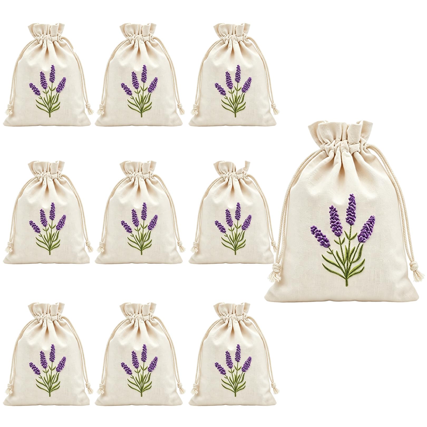 Lavender Bags,10 pcs Lavender Sachets Empty Sachet Bags Drawstring Sachets