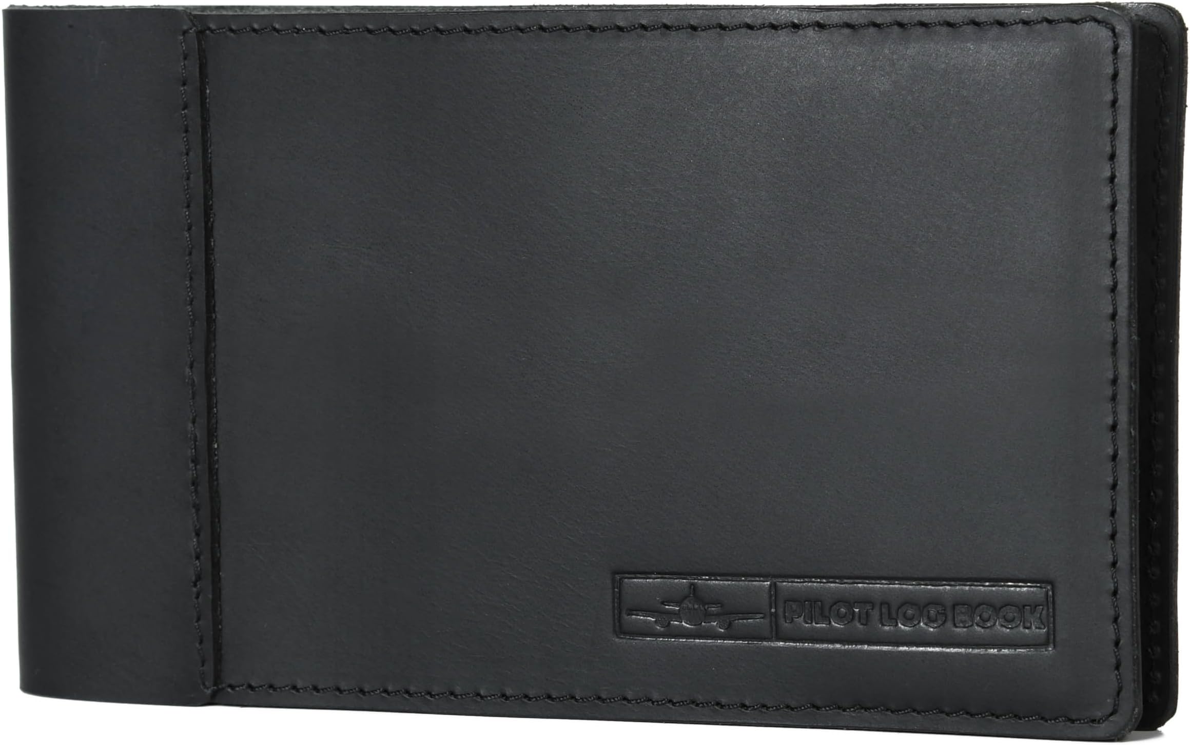 Tolredo Pilot Log Book TL-SP-30 Flight Standard Logbook Top Grain Cow Leather Refillable Bleedproof Paper 96 Pages Aviation Notebook for FAA Documentation (Black, 9" X 5")
