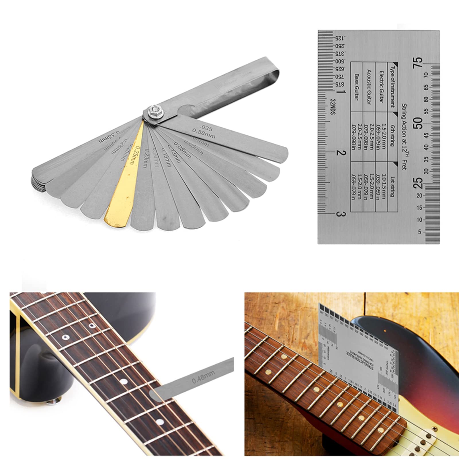 Joyzan Stainless Steel String Action Ruler - Image 4