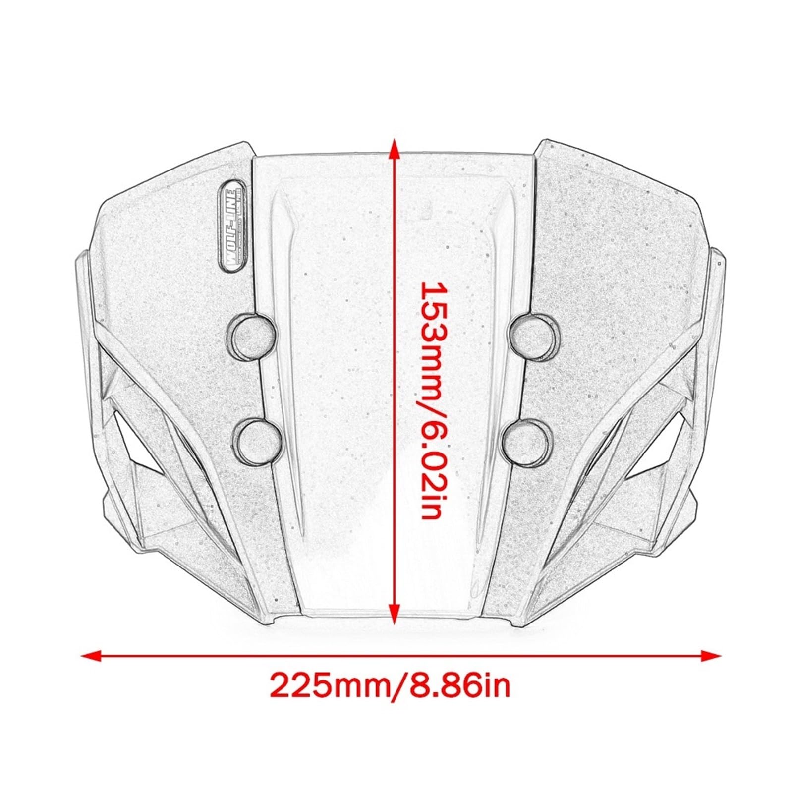 powietrzadeflektor Pasuje do HONDA CB650R CB 650R 650 R 2019 2020 2021 2022 2023 Motocykl Deflektor szyby przedniej Osłona Deflektor motocykla(Model 5)