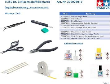 Tamiya 78013 1/350 German Battleship Bismarck Plastic Model Boat Kit