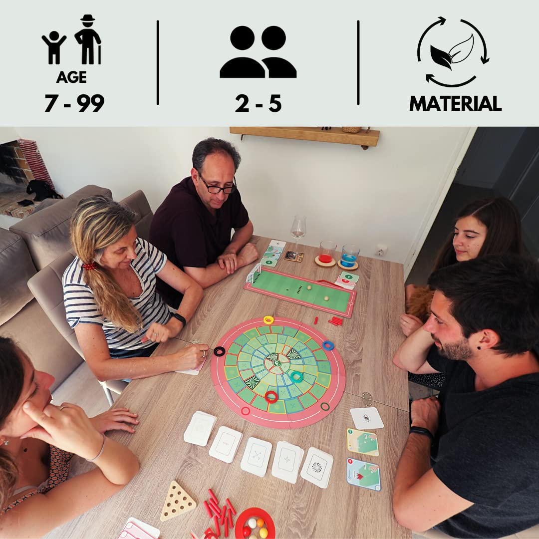 OLYMPLAKKS | Multisport-Brettspiel | Von 7 bis 99 Jahren | 2 bis 5 Spieler | + 10 Sportarten | + 100 Sport Tests | für Kinder und Erwachsene | Geschicklichkeitsspiel | für die ganze Familie