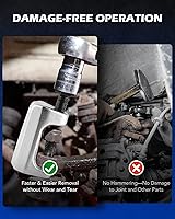 Vista 5 de OMT Separador de Rótula 5 en 1, Extractor de Brazo Pitman, Juego de Herramientas de Extremo de Barra de Acoplamiento para Servicio Frontal, Kit