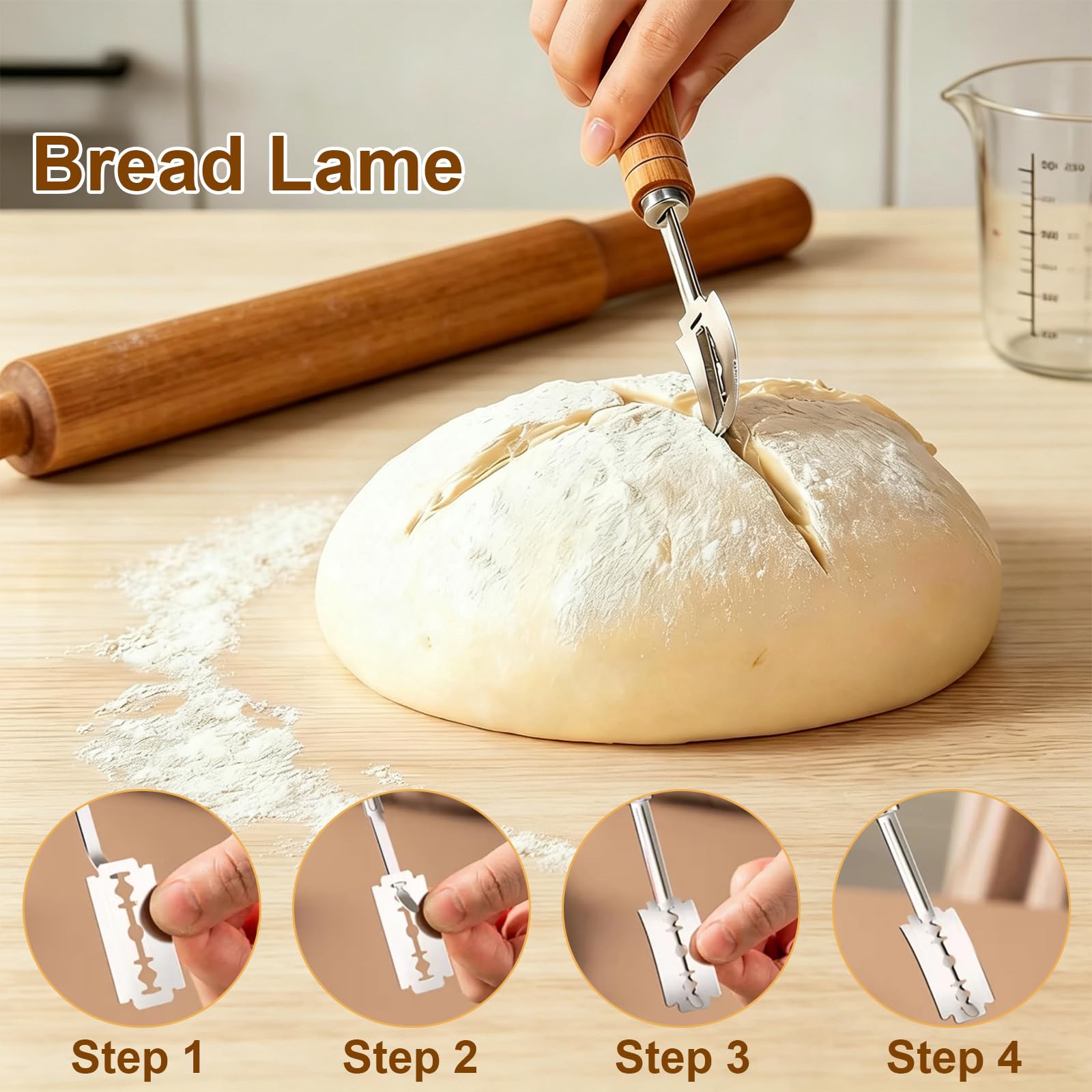 31 Piezas Banetones para Pan, Cesta de Fermentación para Pan con 23cm Ovalada + 25cm Redondo, Tarro de Fermentación, Bolsa de Almacenamiento, Accesorios para Hornear Pan