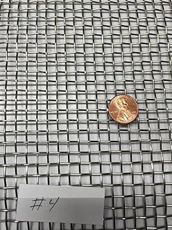 Stainless Steel Mesh 304,#4 .047 Wire,Cloth,Screen,Woven Wire 12"X12"