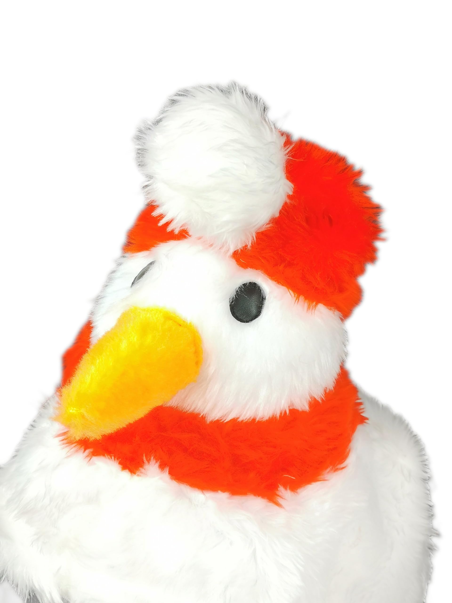 Housse Casque Moto Peluche - Couvre-Casque Intégral Amusant | Bonhomme de Neige avec oreilles - idée cadeau originale pour motards, convient aussi au ski, taille unique, homme et femme