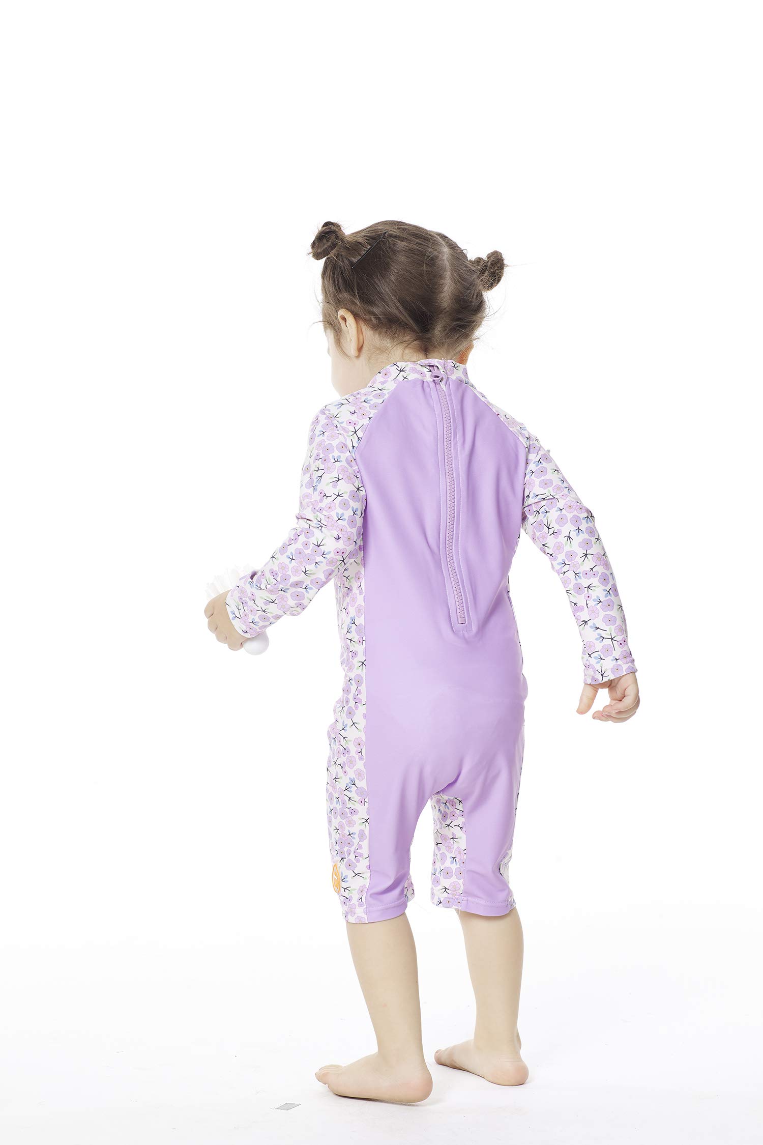 BONVERANO Costume Intero Resistente alle Maniche a 3/4 per Neonate Protezione UV 50+