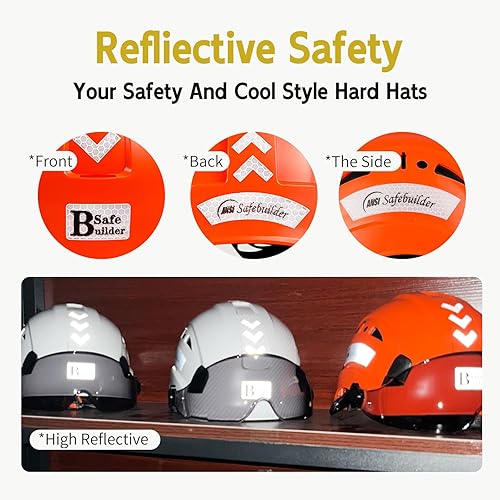 Miniatura 5 de Casco de seguridad industrial con visera orejeras casco duro con visera ventilada, protección para la cabeza de trabajo de construcción, ANSI