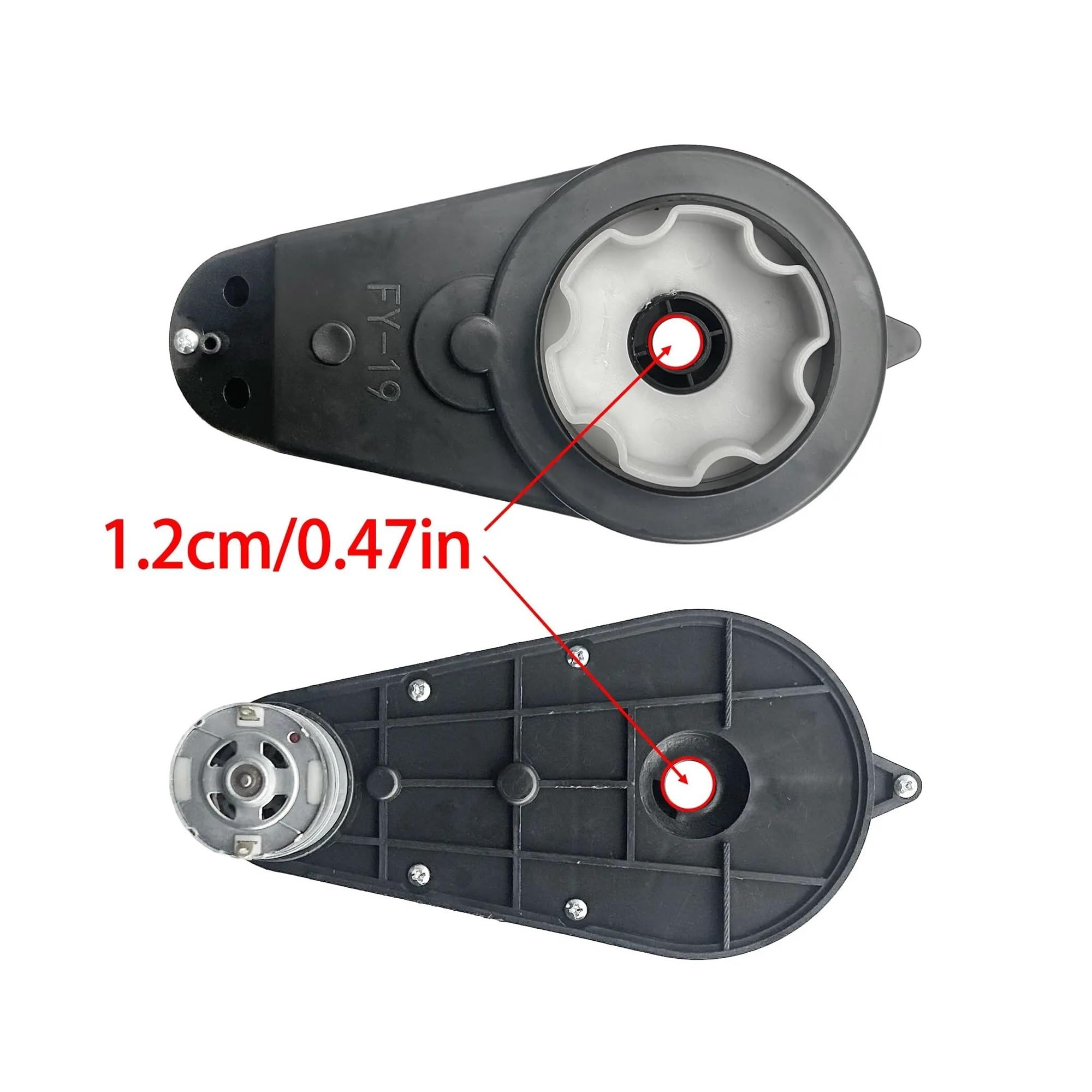 Motoriduttore in metallo 6V 12V 24V RS550 for auto da corsa(6V550 20000RPM)