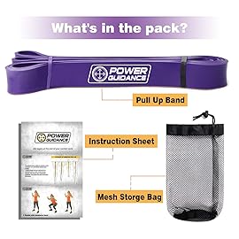 POWER GUIDANCE Pull Up Assist Bands - Stretch Resistance Band - Mobility Band - Powerlifting Bands - by Perfect for Body Stretching, Powerlifting, Resistance Training (Purple)