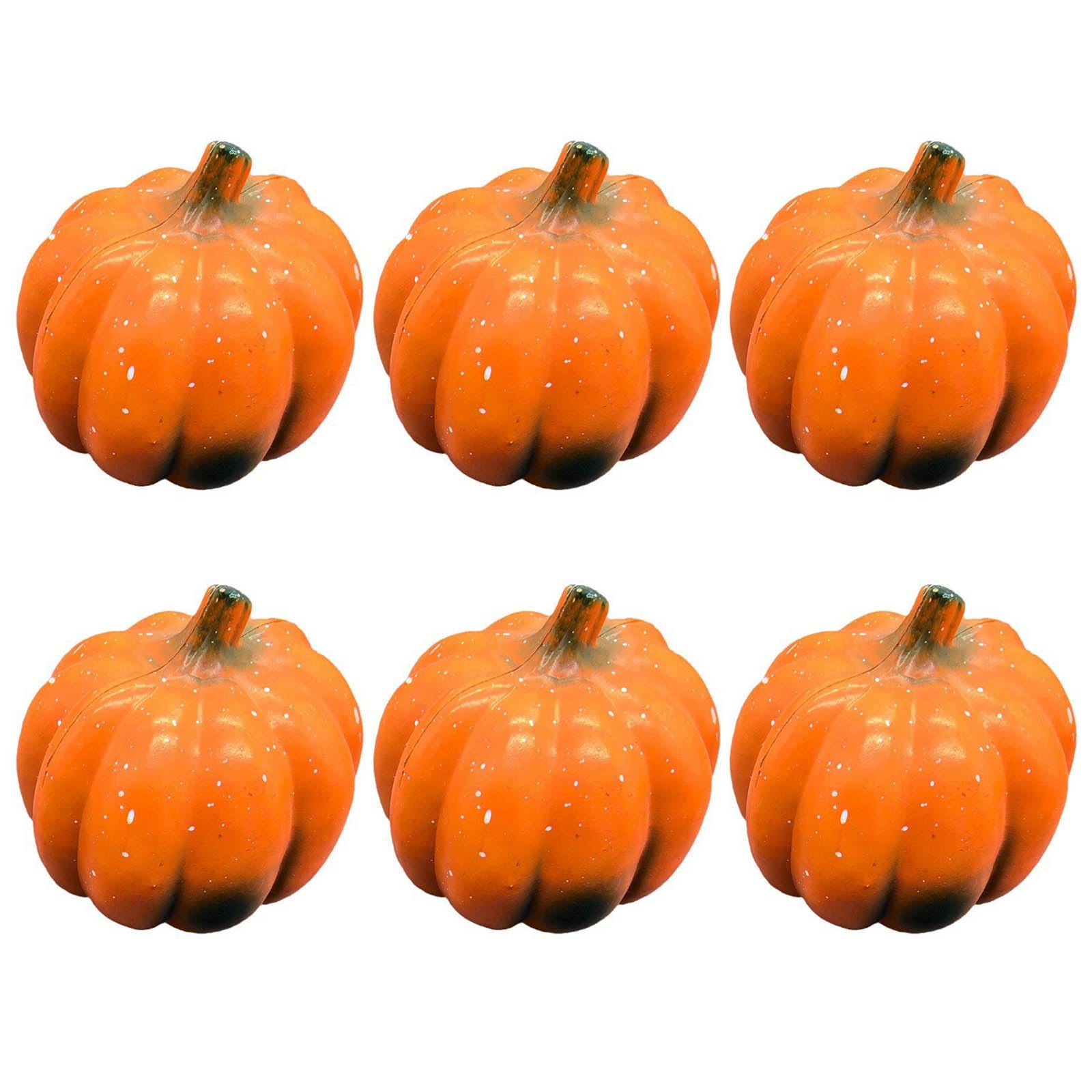 Kalttoy 6Pieces Artificial Pumpkins Realistic Pumpkins Vegetable for Halloween Thanksgiving Wedding Party Decorations