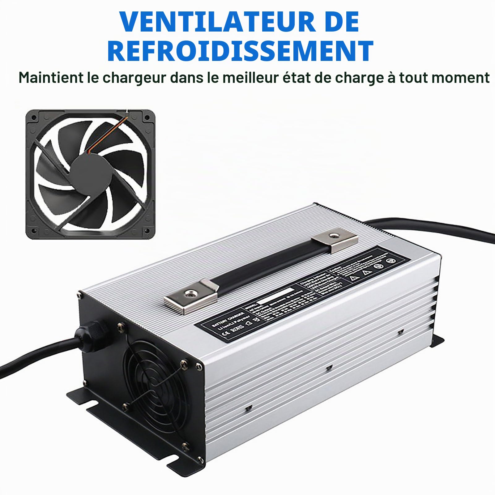 Chargeur De Batterie 24v (50a / 40a / 30a / 25a / 18a / 15a / 12a) Pour Les Chargeurs De Batteries Au Plomb 24v, Avec écran Led Anderson Affichage De La Tension De Charge En T(Size:24V/25a,Color:175A)
