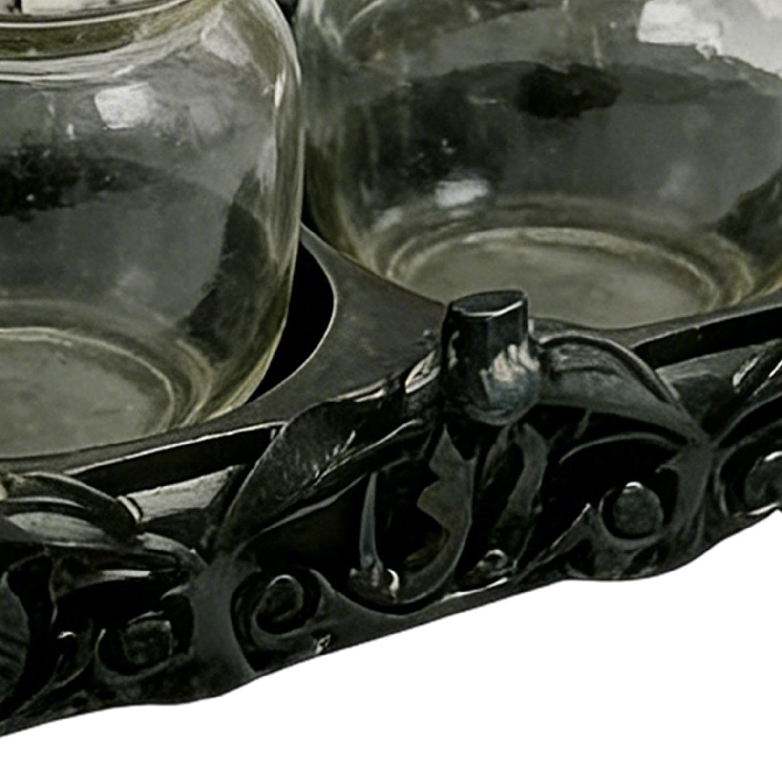 Pots avec couvercle 3 Pièces Contenant Vintage pour Épices