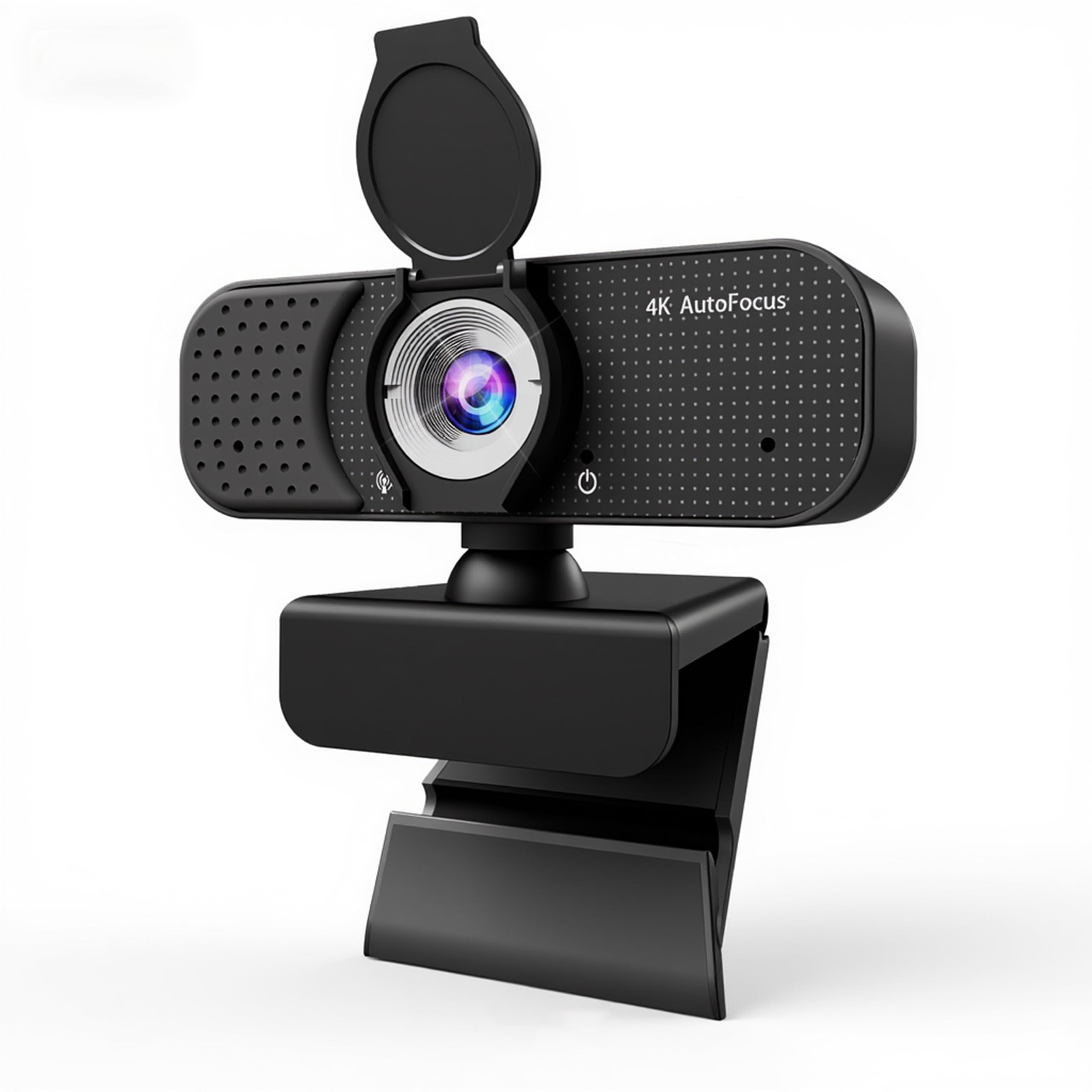 4K Autofocus Webcam for PC & Laptop, USB Plug & Play Computer Camera with Dual Noise-Reducing Mics, Low-Light Correction, Privacy Shutter, Tripod Compatible, Works with Zoom/Teams/Google Meet