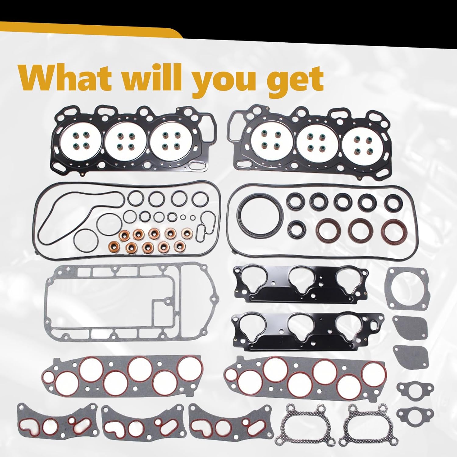 AUCERAMIC HS26265PT-1 Engine Cylinder Head Gasket Set Fit for 05-10 Honda Odyssey J35A6 05-08 Acura RL 3.5L V6 J35A8 06-08 Pilot Ridgeline J35A9 04-08 Acura TL J32A3 03-06 MDX J35A5 24V