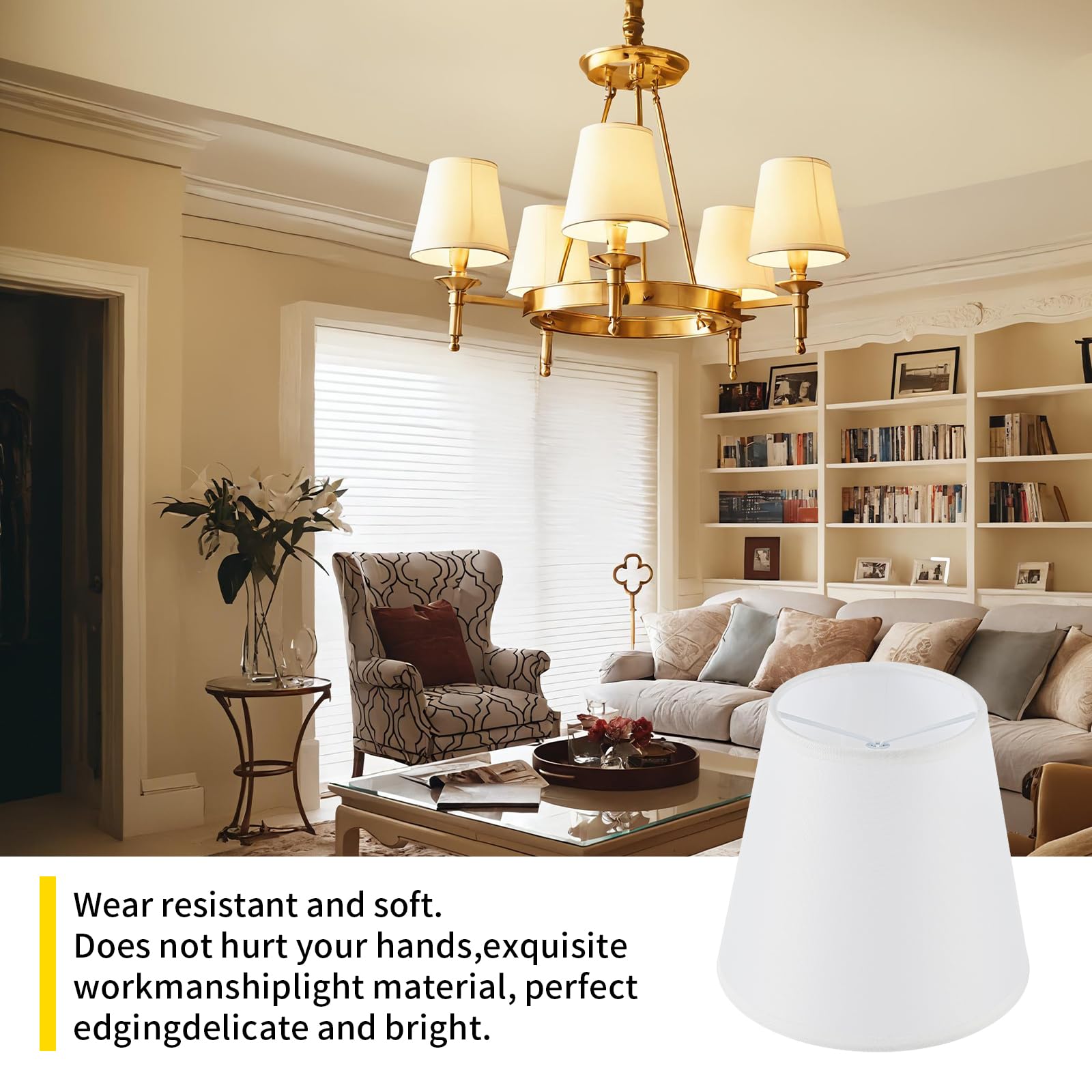 Best Chandelier Shades for 2026: Top Picks 5 Zapanopan Set of 6 Clip-on Mini Chandelier Lamp Shades,3.5' x 5.1' x 5.5',Small — product photo