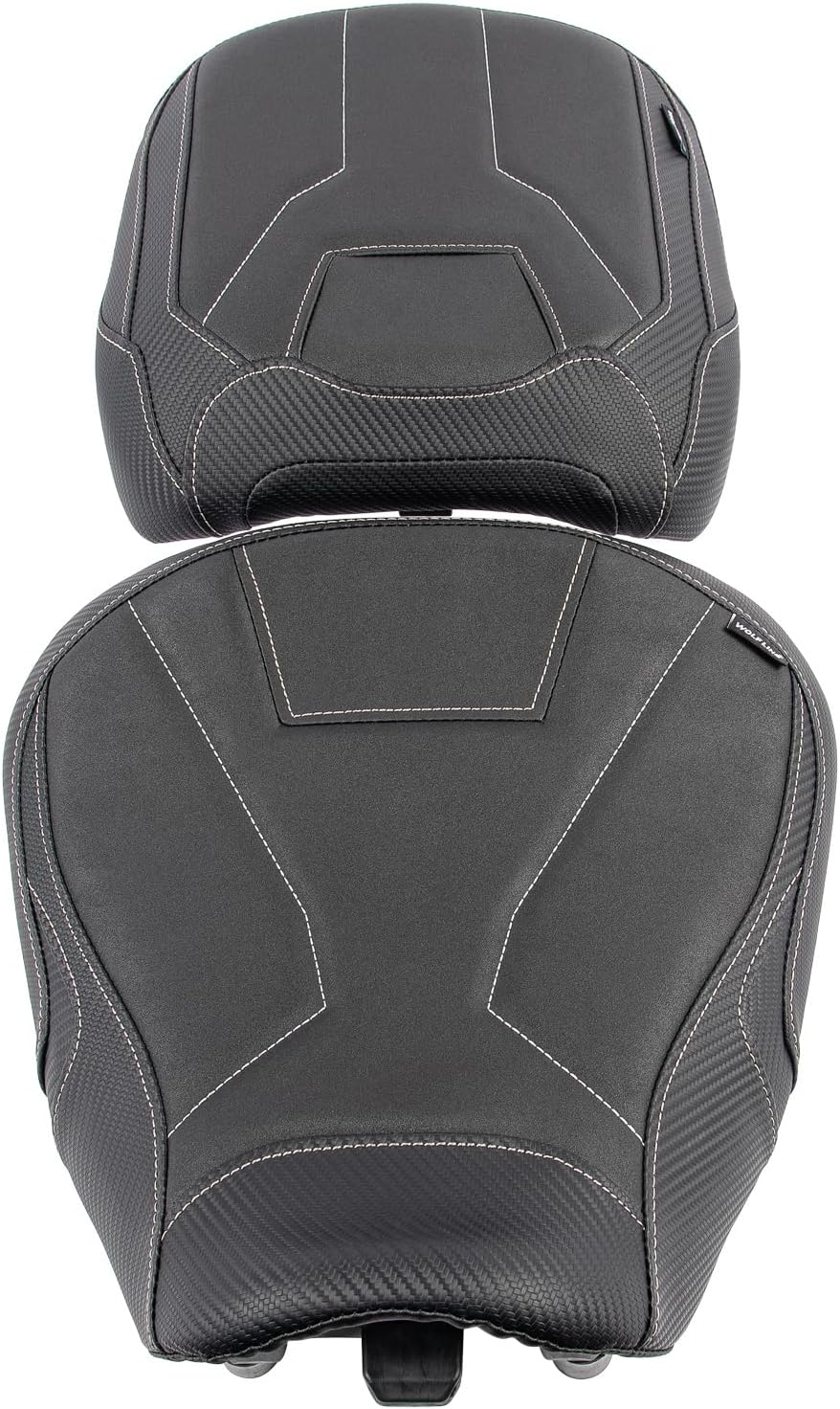 Motorcycle Front & Rear Comfort Seat Fit for Tracer 9 Tracer9 GT 2021 2022 2023 2024, Leather Rider Saddle Solo Back Passenger Pillion Cushion Pad, Black