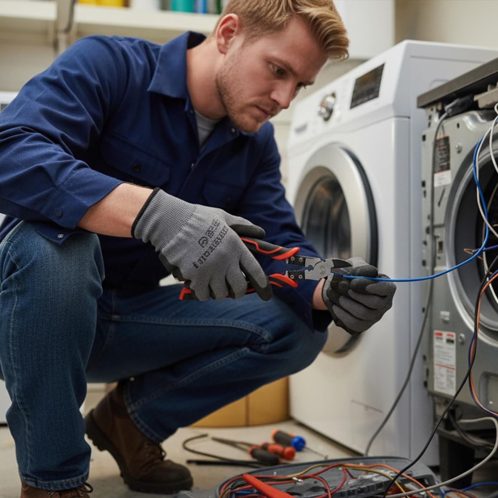 Szczypce tnące ukośne, precyzyjne szczypce do cięcia żelaza, szczypce do małych kabli, szczypce elektroniczne, szczypce, do usuwania drutu 8-16AWG, profesjonalne szczypce do cięcia drutu