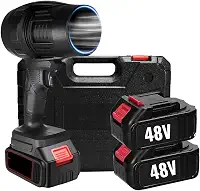 Soprador de Folhas Turbo 48V Portátil com 2 Baterias Recarregáveis - Secador de Pêlos Elétrico para Carros, Limpeza Automotiva e Uso Doméstico Pratiarejo 110/220®