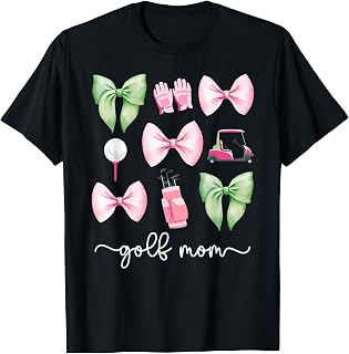 Golf Mom Coquette Golfer Mom Of A Golf Player Mother T-Shirt