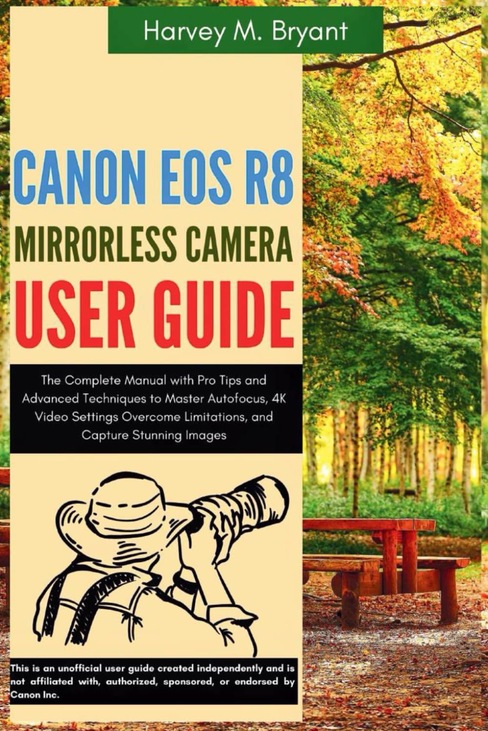 Canon EOS R8 Mirrorless Camera User Guide: The Complete Manual with Pro Tips and Advanced Techniques to Master Autofocus, 4k Video Settings, Overcome Limitations, and Capture Stunning Images.