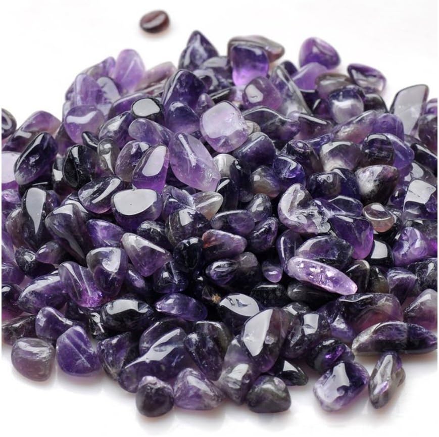 yanhongy 1Ib Crystal Crushed Stone, 100g Aquarium Decoration Filled Crystal Gravel (100g Purple)