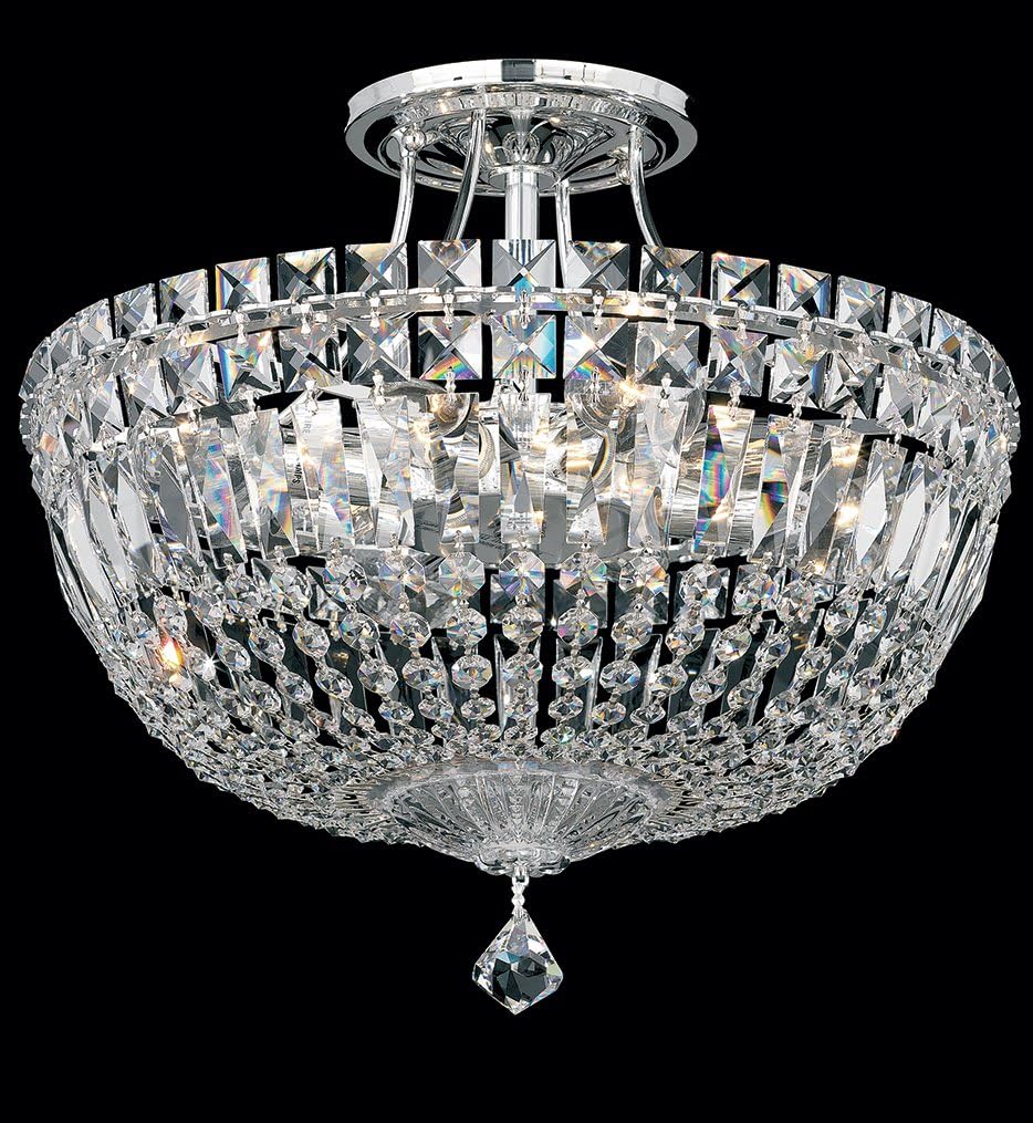 Schonbek Worldwide 590220A 8 Light Petit Crystal Deluxe Semi Close
