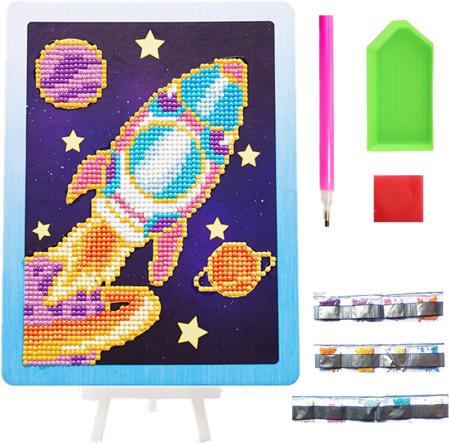 DIY Arts and Crafts for Beginners, 20x15cm Small 5D Diamond Painting, Diamond Art Kit, Painting by Numbers, Suitable for Parent-child Activities, Improve Concentration, Gifts for Children, Home Decor.