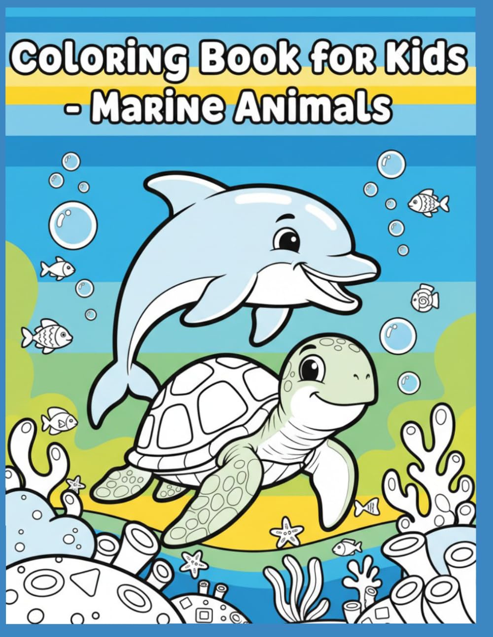 Coloring Book: Ocean Animals