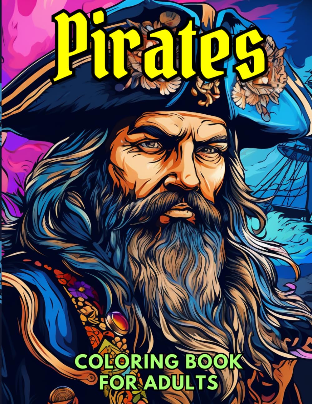Pirates: Coloring Book for Adults: Grayscale Images (Grayscale Coloring Books for Adults)