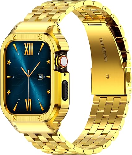 Miniatura 9 de HASLFM - Correa para Apple Watch Ultra con funda compatible con Apple Watch UltraUltra 2 (1.732 pulgadas), correas de metal de acero inoxidable para