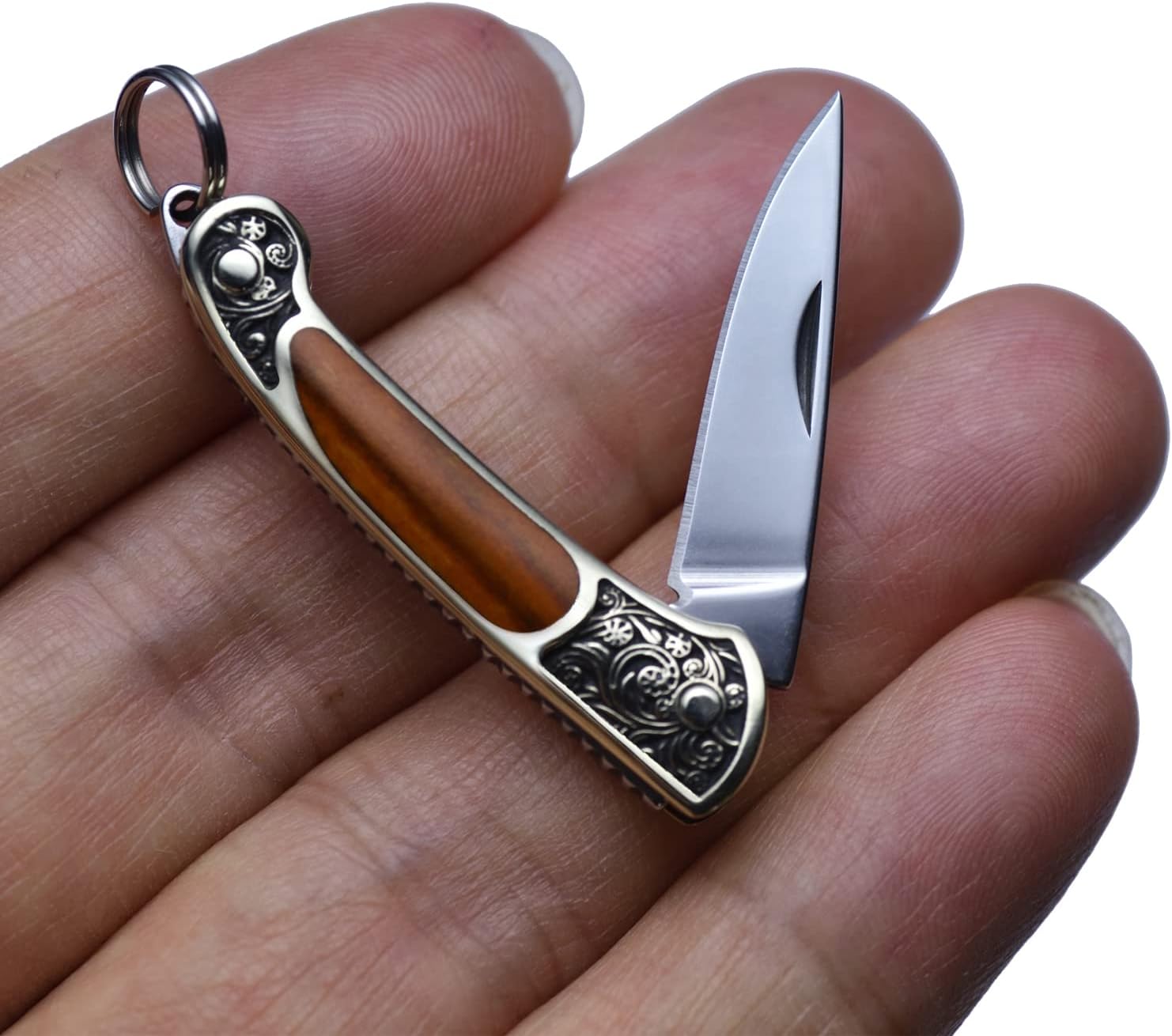 JPCRMOV Mini Knife Keychain Tiny Pocket Knife for Men EDC