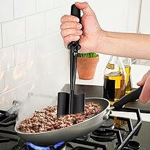 Upgrade Food Masher and Mixer - Non Stick Potato Masher Tool for Hamburger Meat, Ground Beef - Non Stick Mix Chopper