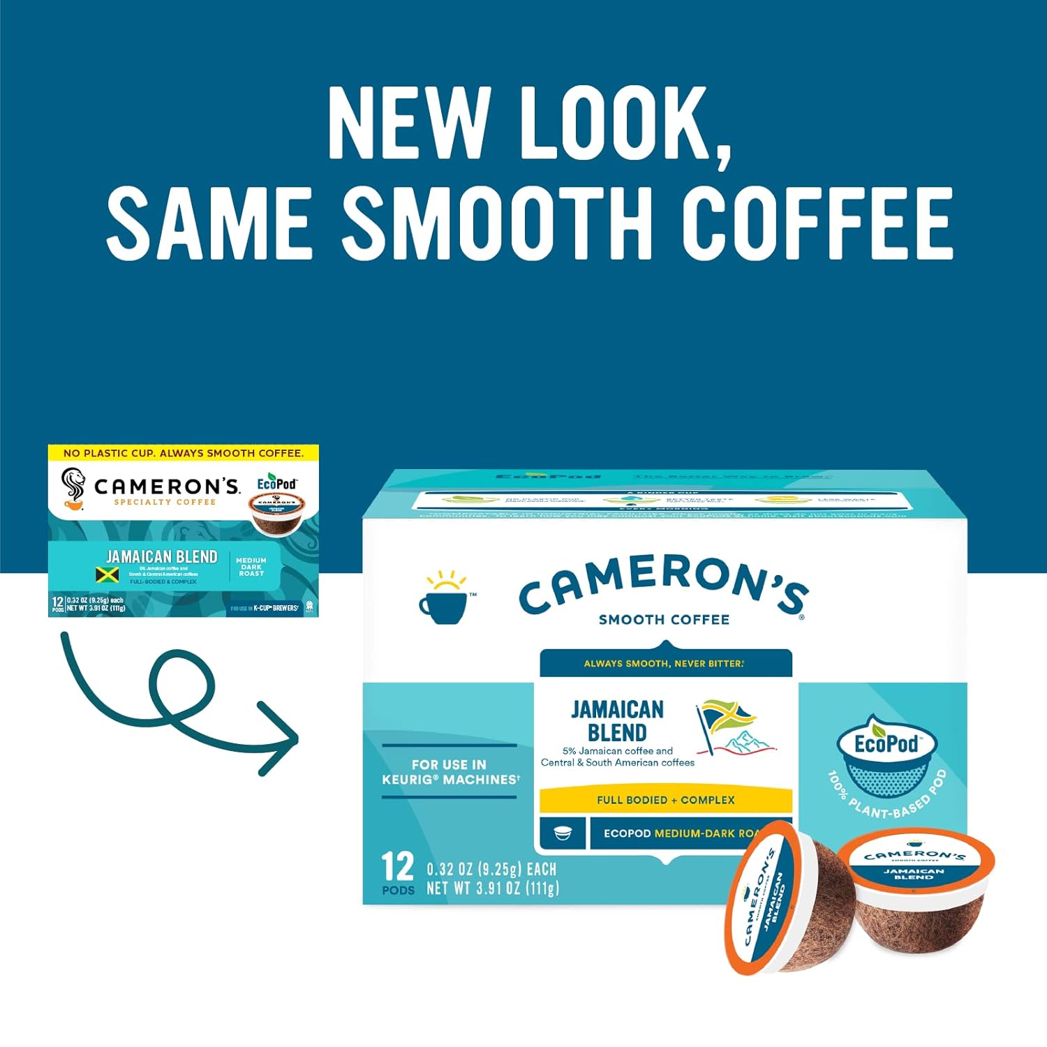 Cameron's Coffee Single Serve Pods, Jamaican Blend, 12 Count (Pack of 2)