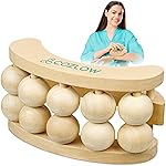 COZLOW - Wooden Massage Ball Roller - Handheld Rolling Massager for Back, Neck, Arm & Leg Muscles - Supports Lymphatic Drainage - May Help Reduce Cellulite Appearance - Pain Relief & Relaxation