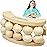 COZLOW - Wooden Massage Ball Roller - Handheld Rolling Massager for Back, Neck, Arm & Leg Muscles - Supports Lymphatic Drainage - May Help Reduce Cellulite Appearance - Pain Relief & Relaxation