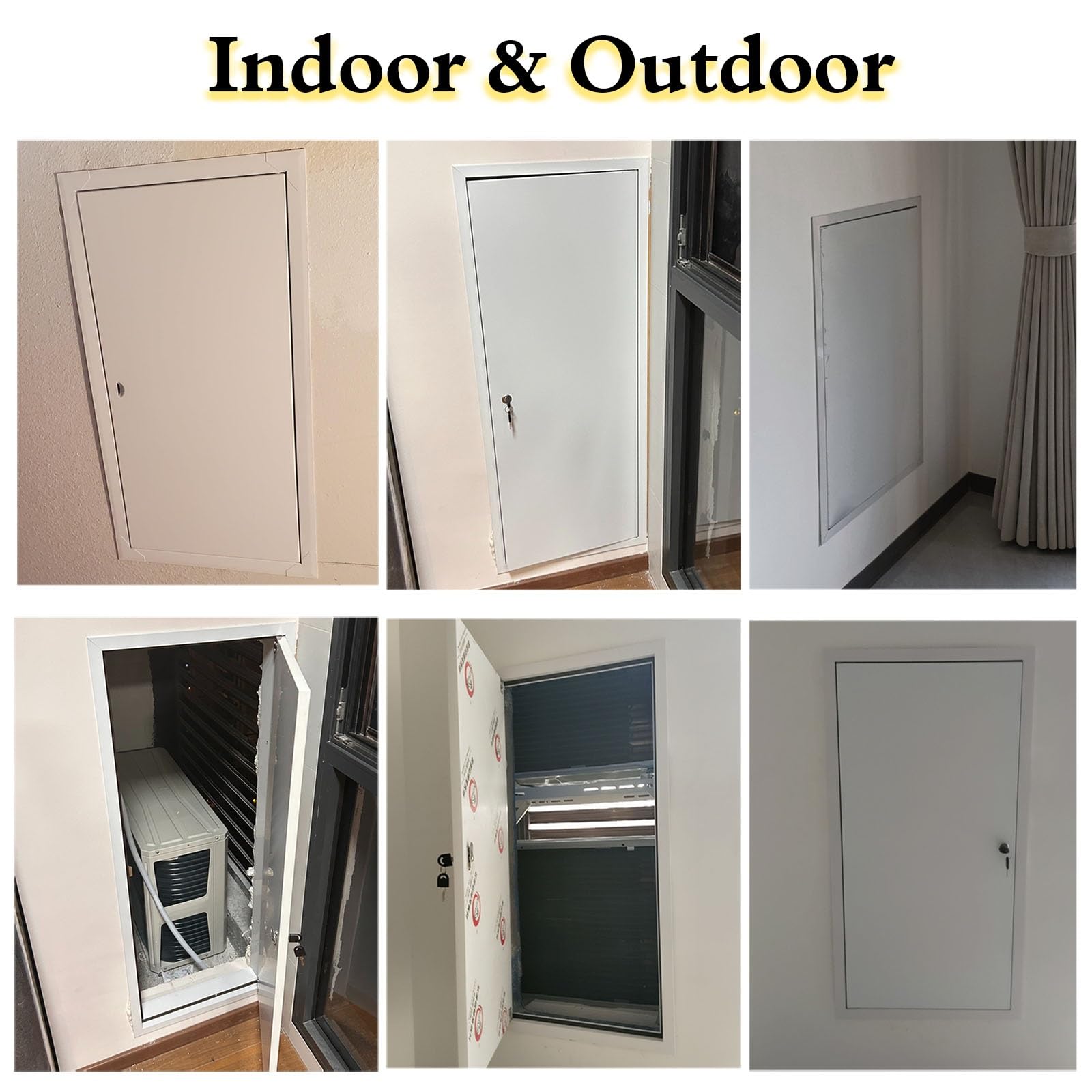 Trampilla Pladur Tapa de Registro de Aluminio Grande para fontanería (50 cm, 70 cm, 90 cm, 110 cm, 130 cm, 150 cm), con Puerta Oculta para conducto(70x70cm)