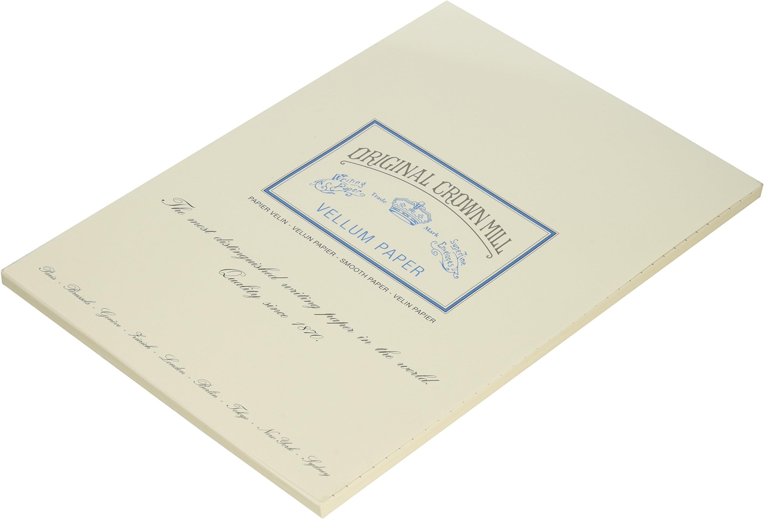 Original Crown Mill Classic Line A4 Vellum Smooth Writing Pad - Cream (Pack of 50)