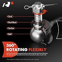 Vista 3 de A-Premium 2 extremos de barra de acoplamiento exteriores delanteros, compatibles con Mazda 3 2004-2013, 3 Sport 2009-2013, 5 2006-2010 y 2012-2017