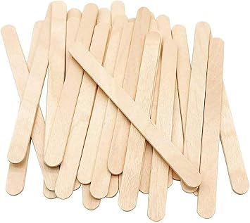 KTOJOY 100 Pcs Craft Sticks Ice Cream Natural Wood Popsicle Craft Sticks 4.5 inch Length Treat Ice Pop Sticks for DIY Crafts