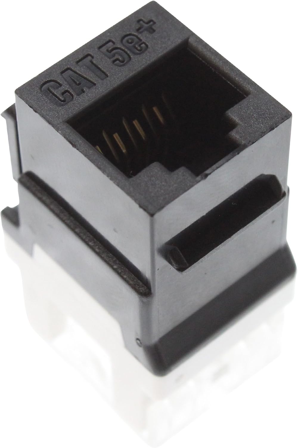 Legrand - OnQ RJ45 Keystone Connector, Keystone Jack for Cat 5e, Works with Multimedia Wallplates to Ensure Secure Wire Termination, Black, WP3450BK