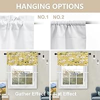 Vista 521 de Cenefas de cocina modernas con patrón de cobre marrón dorado para ventanas, cenefas opacas abstractas de marcas de arañazos y cortinas opacas