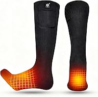 Vista 13 de SNOW DEER - Calcetines térmicos eléctricos recargables mejorados, 7.4 V, batería de 2200 mAh para clima frío para hombres y mujeres, calcetines